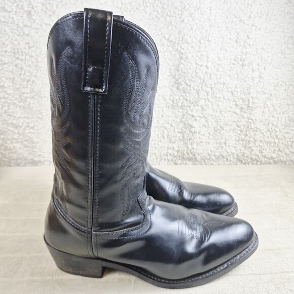 Laredo Cowboy Boots 4240 Men's Size 11.5 EW Wide Black Western-style Pre-owned - Picture 3 of 12